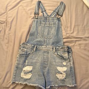 Denim Romper shorts